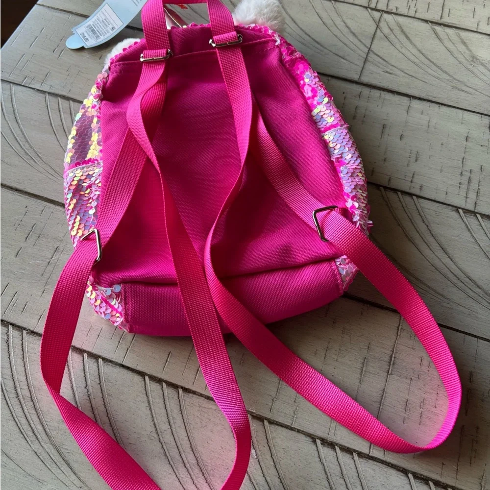 Nwt flip sequin pink silver mini unicorn backpack kids